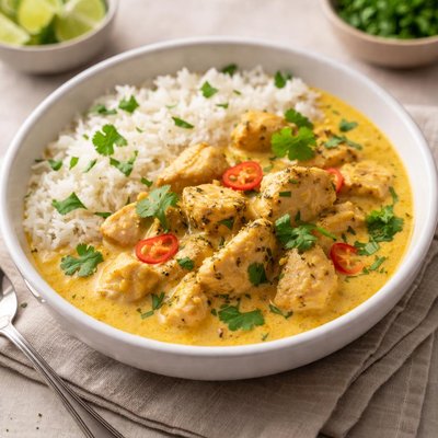 Creamy coconut chicken curry