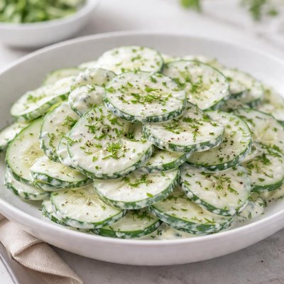 Creamy cucumber salad
