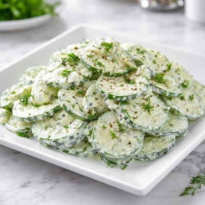 Creamy cucumbers