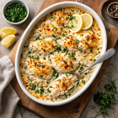 Creamy fish bake