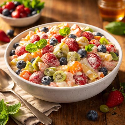 Creamy fruit salad