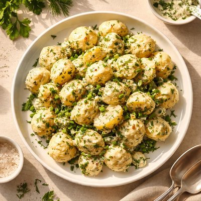 Creamy herb potato salad