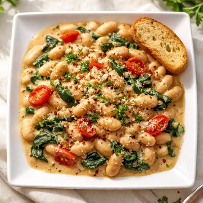 Creamy italian white beans