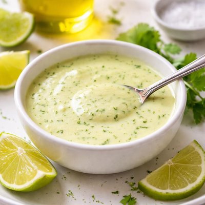Creamy lime vinaigrette dressing