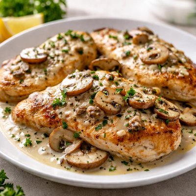 Creamy mushroom chicken