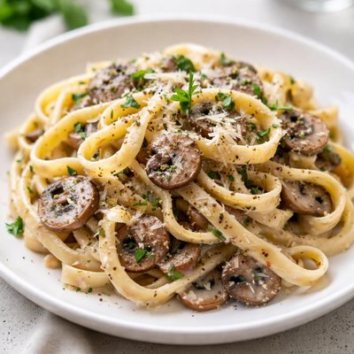 Creamy mushroom pasta