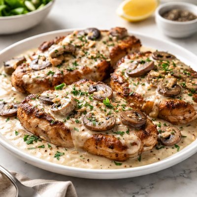 Creamy mushroom porkchops