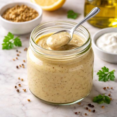 Creamy mustard dressing low fat