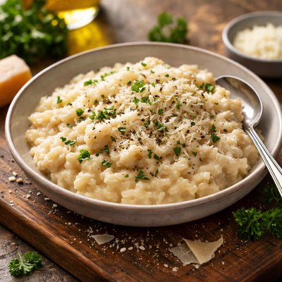 Creamy parmesan risotto
