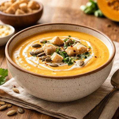 Creamy pumpkin cheese soup