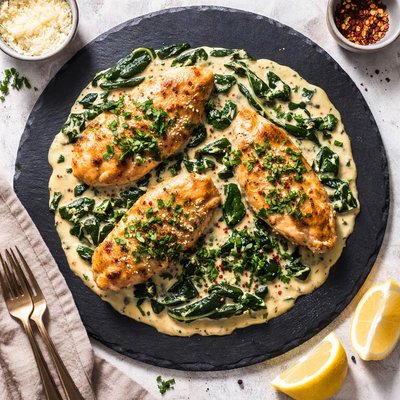 Creamy spinach and chicken