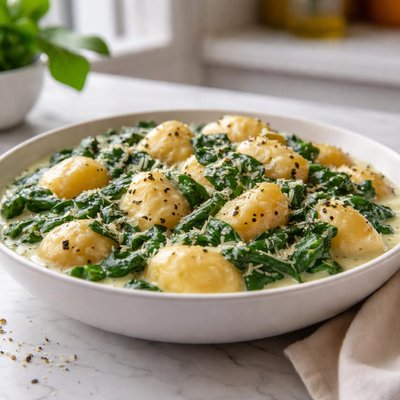 Creamy spinach and potato dish