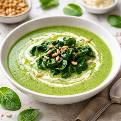 Creamy spinach soup