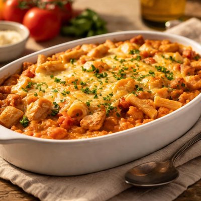 Creamy tomato turkey casserole
