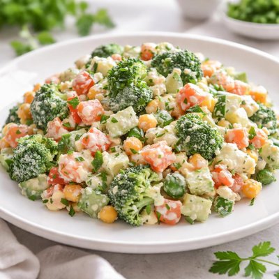 Creamy vegetable salad