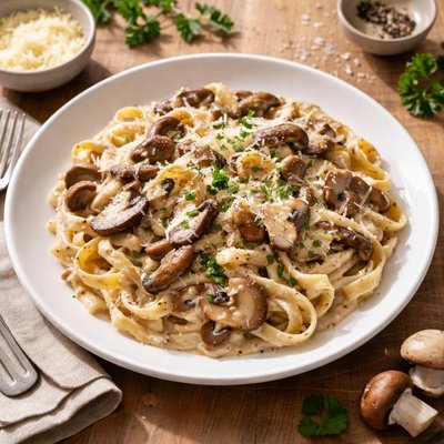 Crema di funghi pasta