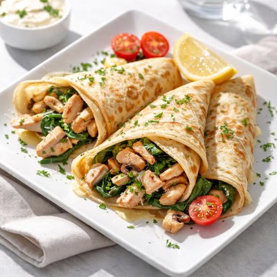 Crepe with chicken