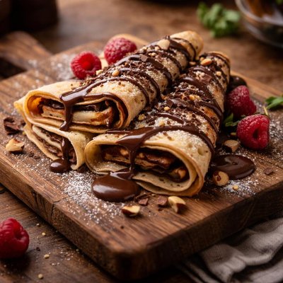 Crepe with chocolate