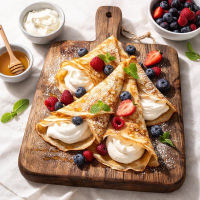Crepe with cream