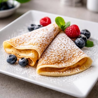 Crepe with powdered sugar