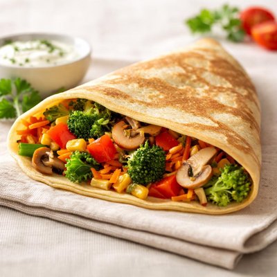 Crepe with vegetables from loja das sopas