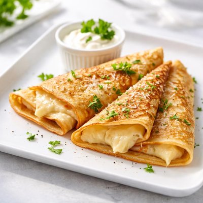 Crepes with cheese