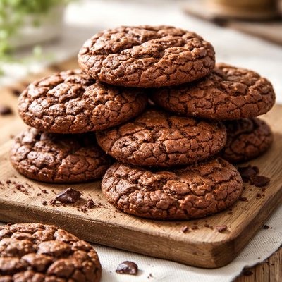 Crinkle brownie cookie