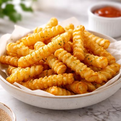 Crinkle cut air fryer fries