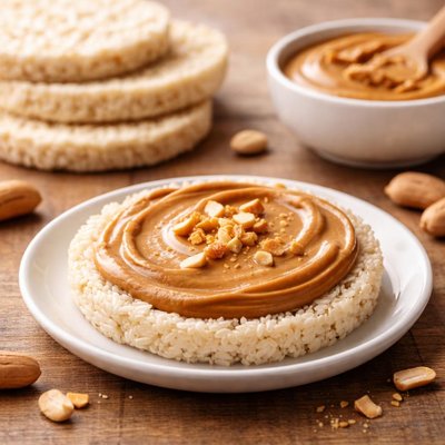 Crisp with peanut butter