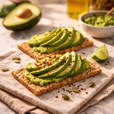 Crispbread with avocado