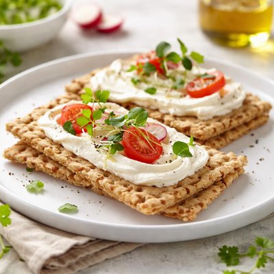 Crispbread with cream cheese
