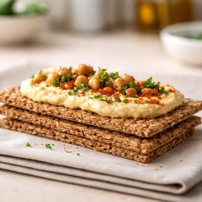 Crispbread with hummus