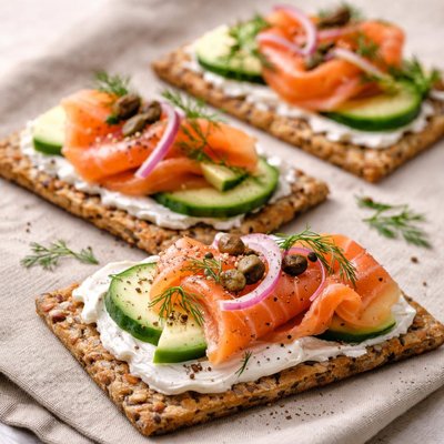 Crispbread with smoked salmon