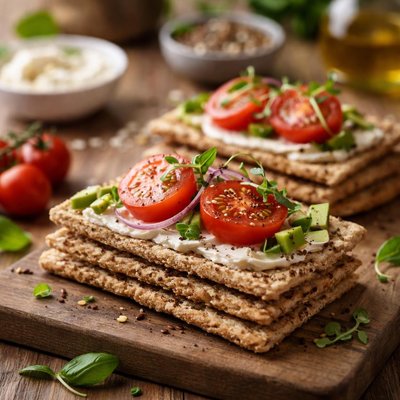 Crispbread with tomato