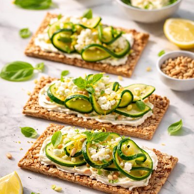 Crispbread with zucchini