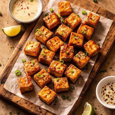 Crispy baked tofu