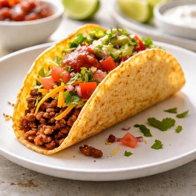 Crispy beef taco