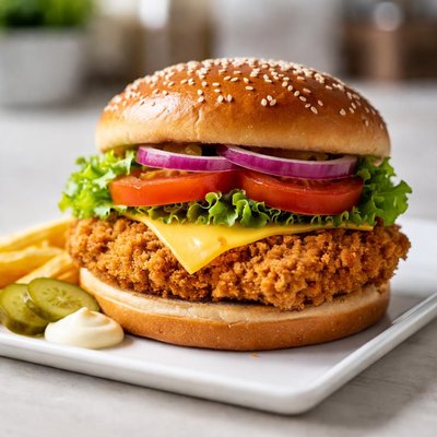 Crispy chicken burger small