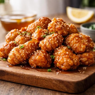 Crispy chicken honey sauce