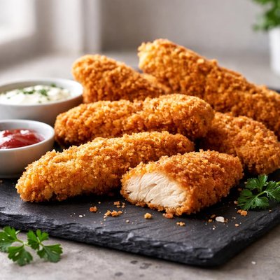 Crispy chicken tenders good and gather