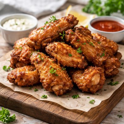 Crispy chicken wings