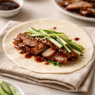 Crispy duck pancake