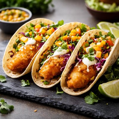 Crispy fish taco