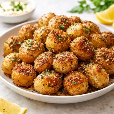 Crispy parmesan crusted potatoes