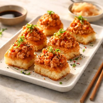 Crispy rice spicy tuna