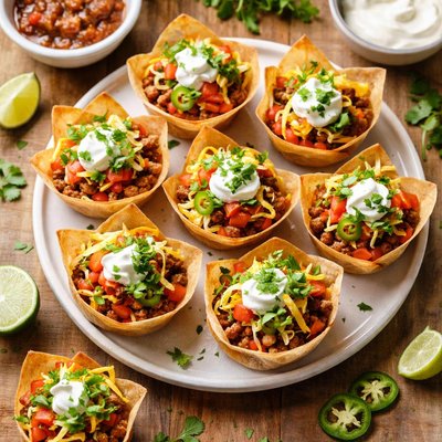 Crispy taco cupcakes