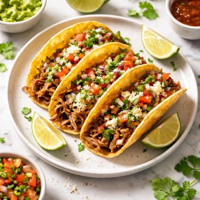 Crispy taco with carnitas