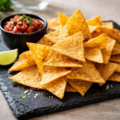 Crispy tortilla chips