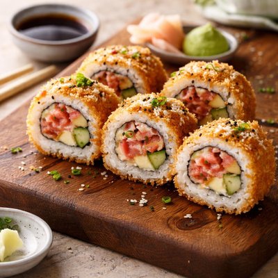 Crispy tuna sushi