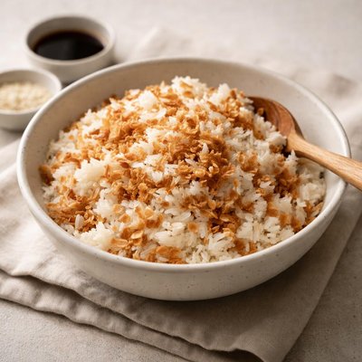 Crispy white rice